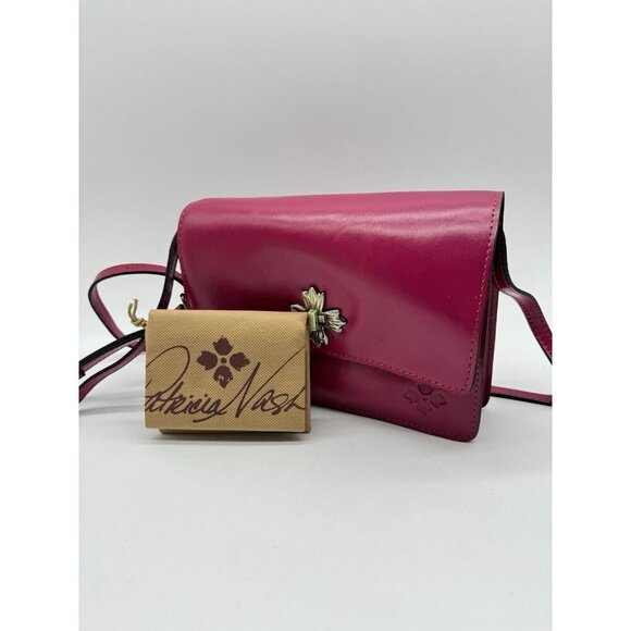 Patricia Nash Consilina  Vintage Distressed Crossbody Bag - Fuchsia - Picture 8 of 10